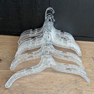 Clear Plastic Clothes Hangers Lot of 14